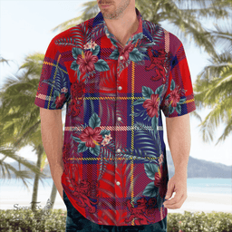 Scottish Clan Wishart Dress Tartan Scottish Lion Hawaiian Shirt | Tartan Plaid Shirt Scottish Plaid Tartan Plaid - ScotsTee - scotstee.com