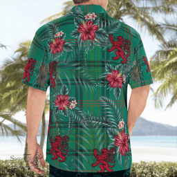 Scottish Clan Ross Hunting Ancient Tartan Scottish Lion Hawaiian Shirt | Tartan Plaid Shirt Scottish Plaid Tartan Plaid - ScotsTee - scotstee.com