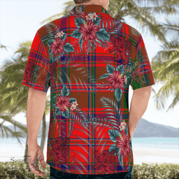 Scottish Clan Stewart of Appin Modern Tartan Scottish Lion Hawaiian Shirt | Tartan Plaid Shirt Scottish Plaid Tartan Plaid - ScotsTee - scotstee.com