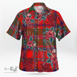 Scottish Clan Stewart of Appin Modern Tartan Scottish Lion Hawaiian Shirt | Tartan Plaid Shirt Scottish Plaid Tartan Plaid - ScotsTee - scotstee.com