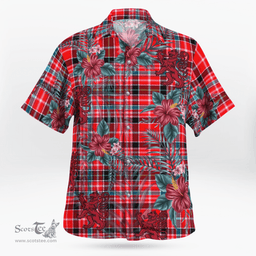 Scottish Clan Straiton Aderbeen Tartan Scottish Lion Hawaiian Shirt | Tartan Plaid Shirt Scottish Plaid Tartan Plaid - ScotsTee - scotstee.com