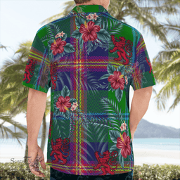 Scottish Clan Young Modern Tartan Scottish Lion Hawaiian Shirt | Tartan Plaid Shirt Scottish Plaid Tartan Plaid - ScotsTee - scotstee.com