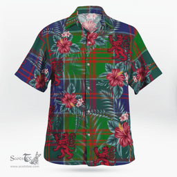 Scottish Clan Stewart of Appin Hunting Modern Tartan Scottish Lion Hawaiian Shirt | Tartan Plaid Shirt Scottish Plaid Tartan Plaid - ScotsTee - scotstee.com