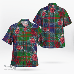 Scottish Clan Stewart of Appin Hunting Modern Tartan Scottish Lion Hawaiian Shirt | Tartan Plaid Shirt Scottish Plaid Tartan Plaid - ScotsTee - scotstee.com