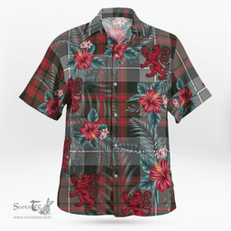 Scottish Clan MacRae Hunting Weathered Tartan Scottish Lion Hawaiian Shirt | Tartan Plaid Shirt Scottish Plaid Tartan Plaid - ScotsTee - scotstee.com
