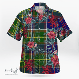 Scottish Clan Whitefoord Tartan Scottish Lion Hawaiian Shirt | Tartan Plaid Shirt Scottish Plaid Tartan Plaid - ScotsTee - scotstee.com