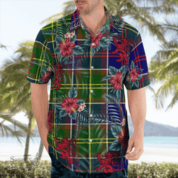 Scottish Clan Whitefoord Tartan Scottish Lion Hawaiian Shirt | Tartan Plaid Shirt Scottish Plaid Tartan Plaid - ScotsTee - scotstee.com