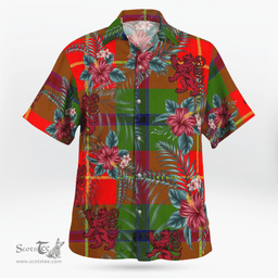 Scottish Clan Turnbull Dress Tartan Scottish Lion Hawaiian Shirt | Tartan Plaid Shirt Scottish Plaid Tartan Plaid - ScotsTee - scotstee.com
