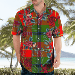 Scottish Clan Turnbull Dress Tartan Scottish Lion Hawaiian Shirt | Tartan Plaid Shirt Scottish Plaid Tartan Plaid - ScotsTee - scotstee.com
