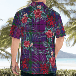 Scottish Clan Wardlaw Tartan Scottish Lion Hawaiian Shirt | Tartan Plaid Shirt Scottish Plaid Tartan Plaid - ScotsTee - scotstee.com