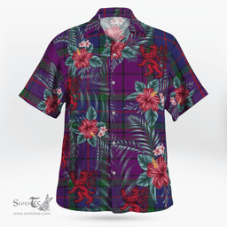 Scottish Clan Wardlaw Tartan Scottish Lion Hawaiian Shirt | Tartan Plaid Shirt Scottish Plaid Tartan Plaid - ScotsTee - scotstee.com