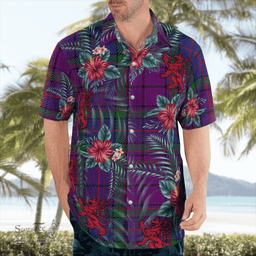 Scottish Clan Wardlaw Tartan Scottish Lion Hawaiian Shirt | Tartan Plaid Shirt Scottish Plaid Tartan Plaid - ScotsTee - scotstee.com