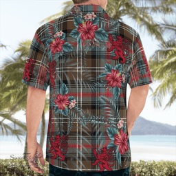 Scottish Clan Sutherland Weathered Tartan Scottish Lion Hawaiian Shirt | Tartan Plaid Shirt Scottish Plaid Tartan Plaid - ScotsTee - scotstee.com