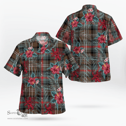 Scottish Clan Sutherland Weathered Tartan Scottish Lion Hawaiian Shirt | Tartan Plaid Shirt Scottish Plaid Tartan Plaid - ScotsTee - scotstee.com