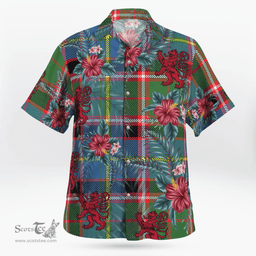 Scottish Clan Stirling (of Keir) Tartan Scottish Lion Hawaiian Shirt | Tartan Plaid Shirt Scottish Plaid Tartan Plaid - ScotsTee - scotstee.com