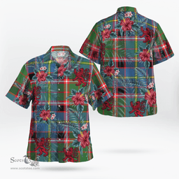 Scottish Clan Stirling (of Keir) Tartan Scottish Lion Hawaiian Shirt | Tartan Plaid Shirt Scottish Plaid Tartan Plaid - ScotsTee - scotstee.com