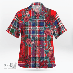 Scottish Clan MacFarlane Modern Tartan Scottish Lion Hawaiian Shirt | Tartan Plaid Shirt Scottish Plaid Tartan Plaid - ScotsTee - scotstee.com