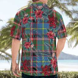 Scottish Clan Stirling (of Cadder-Present Chief) Tartan Scottish Lion Hawaiian Shirt | Tartan Plaid Shirt Scottish Plaid Tartan Plaid - ScotsTee - scotstee.com