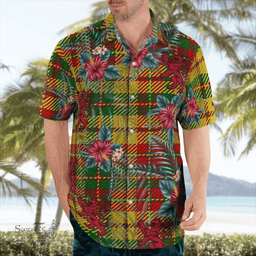 Scottish Clan Strathearn Modern Tartan Scottish Lion Hawaiian Shirt | Tartan Plaid Shirt Scottish Plaid Tartan Plaid - ScotsTee - scotstee.com