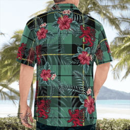 Scottish Clan Wallace Hunting Ancient Tartan Scottish Lion Hawaiian Shirt | Tartan Plaid Shirt Scottish Plaid Tartan Plaid - ScotsTee - scotstee.com