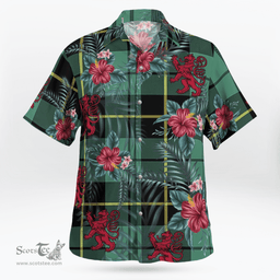 Scottish Clan Wallace Hunting Ancient Tartan Scottish Lion Hawaiian Shirt | Tartan Plaid Shirt Scottish Plaid Tartan Plaid - ScotsTee - scotstee.com
