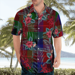 Scottish Clan Tennant Tartan Scottish Lion Hawaiian Shirt | Tartan Plaid Shirt Scottish Plaid Tartan Plaid - ScotsTee - scotstee.com