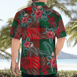 Scottish Clan Scottish Clan Stewart Atholl Modern Tartan Scottish Lion Hawaiian Shirt | Tartan Plaid Shirt Scottish Plaid Tartan Plaid - ScotsTee - scotstee.com