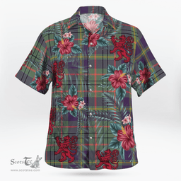Scottish Clan Taylor Weathered Tartan Scottish Lion Hawaiian Shirt | Tartan Plaid Shirt Scottish Plaid Tartan Plaid - ScotsTee - scotstee.com