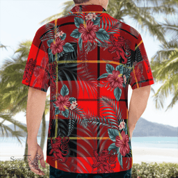Scottish Clan Wallace Hunting Red Tartan Scottish Lion Hawaiian Shirt | Tartan Plaid Shirt Scottish Plaid Tartan Plaid - ScotsTee - scotstee.com