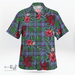 Scottish Clan Jones 2 Tartan Scottish Lion Hawaiian Shirt | Tartan Plaid Shirt Scottish Plaid Tartan Plaid - ScotsTee - scotstee.com