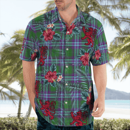Scottish Clan Jones 2 Tartan Scottish Lion Hawaiian Shirt | Tartan Plaid Shirt Scottish Plaid Tartan Plaid - ScotsTee - scotstee.com