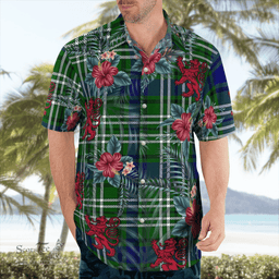 Scottish Clan Spottiswood (Tweedside) Tartan Scottish Lion Hawaiian Shirt | Tartan Plaid Shirt Scottish Plaid Tartan Plaid - ScotsTee - scotstee.com