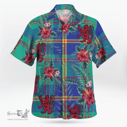 Scottish Clan US Marine Tartan Scottish Lion Hawaiian Shirt | Tartan Plaid Shirt Scottish Plaid Tartan Plaid - ScotsTee - scotstee.com