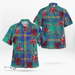 Scottish Clan US Marine Tartan Scottish Lion Hawaiian Shirt | Tartan Plaid Shirt Scottish Plaid Tartan Plaid - ScotsTee - scotstee.com