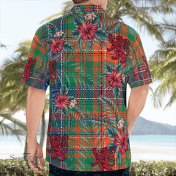 Scottish Clan Wilson Ancient Tartan Scottish Lion Hawaiian Shirt | Tartan Plaid Shirt Scottish Plaid Tartan Plaid - ScotsTee - scotstee.com