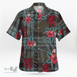Scottish Clan Stewart Old Weathered Tartan Scottish Lion Hawaiian Shirt | Tartan Plaid Shirt Scottish Plaid Tartan Plaid - ScotsTee - scotstee.com