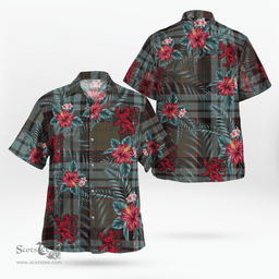 Scottish Clan Stewart Old Weathered Tartan Scottish Lion Hawaiian Shirt | Tartan Plaid Shirt Scottish Plaid Tartan Plaid - ScotsTee - scotstee.com
