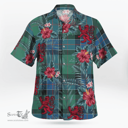 Scottish Clan Sinclair Hunting Ancient Tartan Scottish Lion Hawaiian Shirt | Tartan Plaid Shirt Scottish Plaid Tartan Plaid - ScotsTee - scotstee.com