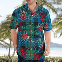 Scottish Clan Smith Ancient Tartan Scottish Lion Hawaiian Shirt | Tartan Plaid Shirt Scottish Plaid Tartan Plaid - ScotsTee - scotstee.com