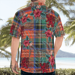 Scottish Clan Stewart Royal Ancient Tartan Scottish Lion Hawaiian Shirt | Tartan Plaid Shirt Scottish Plaid Tartan Plaid - ScotsTee - scotstee.com