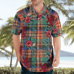 Scottish Clan Stewart Royal Ancient Tartan Scottish Lion Hawaiian Shirt | Tartan Plaid Shirt Scottish Plaid Tartan Plaid - ScotsTee - scotstee.com