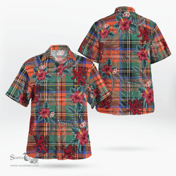 Scottish Clan Stewart Royal Ancient Tartan Scottish Lion Hawaiian Shirt | Tartan Plaid Shirt Scottish Plaid Tartan Plaid - ScotsTee - scotstee.com
