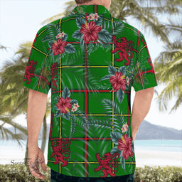 Scottish Clan Tribe of Mar Tartan Scottish Lion Hawaiian Shirt | Tartan Plaid Shirt Scottish Plaid Tartan Plaid - ScotsTee - scotstee.com