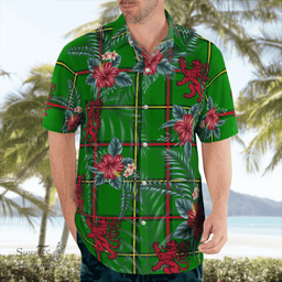 Scottish Clan Tribe of Mar Tartan Scottish Lion Hawaiian Shirt | Tartan Plaid Shirt Scottish Plaid Tartan Plaid - ScotsTee - scotstee.com
