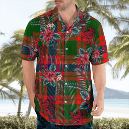 Scottish Clan Skene Modern Tartan Scottish Lion Hawaiian Shirt | Tartan Plaid Shirt Scottish Plaid Tartan Plaid - ScotsTee - scotstee.com