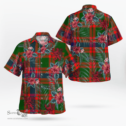 Scottish Clan Skene Modern Tartan Scottish Lion Hawaiian Shirt | Tartan Plaid Shirt Scottish Plaid Tartan Plaid - ScotsTee - scotstee.com