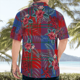Scottish Clan Witherspoon Tartan Scottish Lion Hawaiian Shirt | Tartan Plaid Shirt Scottish Plaid Tartan Plaid - ScotsTee - scotstee.com