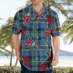 Scottish Clan Weir Ancient Tartan Scottish Lion Hawaiian Shirt | Tartan Plaid Shirt Scottish Plaid Tartan Plaid - ScotsTee - scotstee.com