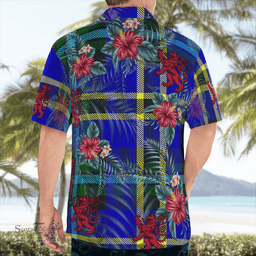 Scottish Clan Weir Modern Tartan Scottish Lion Hawaiian Shirt | Tartan Plaid Shirt Scottish Plaid Tartan Plaid - ScotsTee - scotstee.com