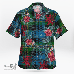 Scottish Clan Polaris Military Tartan Scottish Lion Hawaiian Shirt | Tartan Plaid Shirt Scottish Plaid Tartan Plaid - ScotsTee - scotstee.com